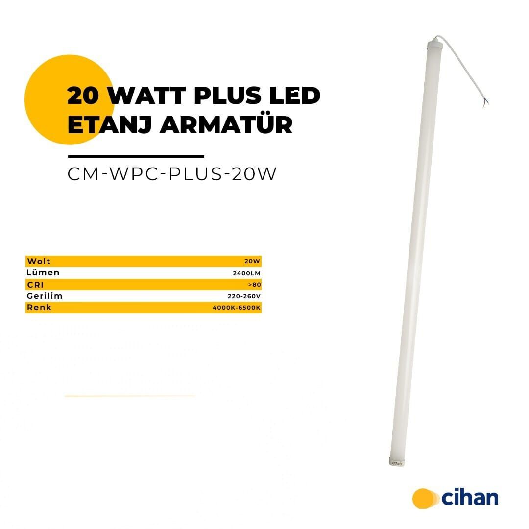 20W 60CM 6500K Plus Led Etanj Armatür