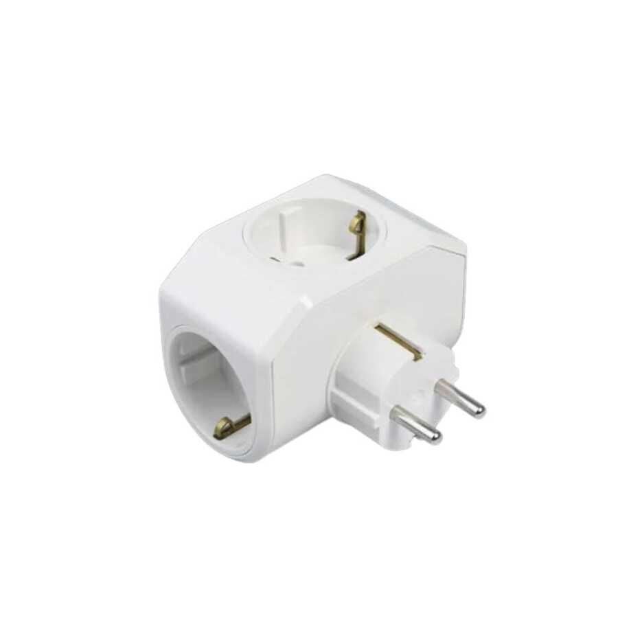 90303003 Yonca Plus Üçlü Priz Beyaz