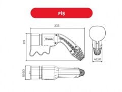 BEV-3020-1203 Kablolu Şarj Seti 3m 3x2.5mm2+1x0.75mm2 ttr 20A Monofaze 3,7 Şarj Seti kablosu