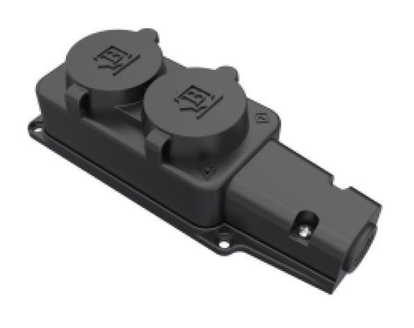 Bemis 1x16A 2'li Kauçuk Grup Priz BK1-1402-3612