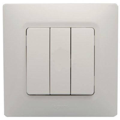Legrand 3'lü Anahtar Salbei Serisi (Beyaz) 767103