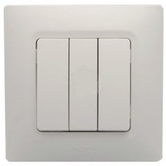 Legrand 3'lü Anahtar Salbei Serisi (Beyaz) 767103