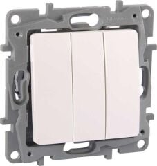 Legrand 767103 Salbei Beyaz Üçlü Anahtar