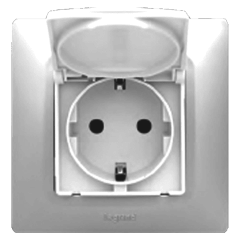 Legrand 767118 Salbei Beyaz Kapaklı Topraklı Priz