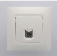 Legrand 767129 Salbei Beyaz 1 Çıkışlı RJ-11 Telefon Prizi