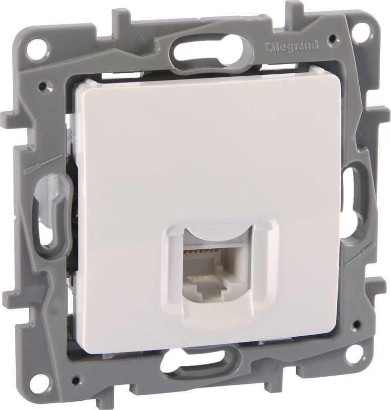Legrand 767129 Salbei Beyaz 1 Çıkışlı RJ-11 Telefon Prizi
