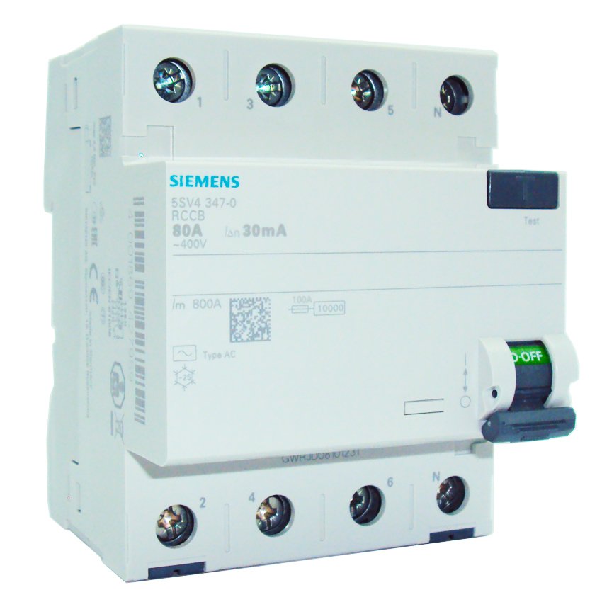 SIEMENS 80 Amper Trifaze Kaçak Akım Koruma Şalteri 400V 30mA 5SV4347-0