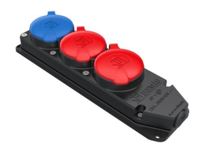 BYES 3'lü Grup Priz Kauçuk BY10-309