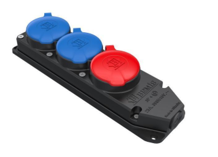 BYES 3'lü Grup Priz Kauçuk BY10-310