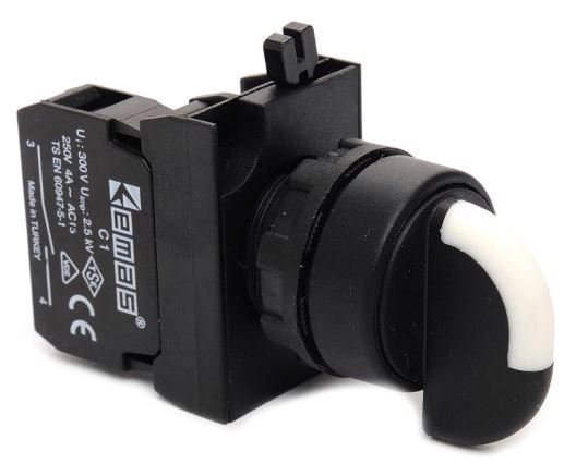 CP101S32 CP Serisi Plastik 2NO (II-0-I) 60° Seçici Çift Dönüşlü 22mm Buton