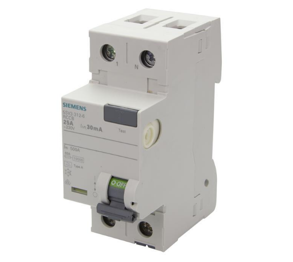 SIEMENS 25A Monofaze Kaçak Akım Koruma şalteri 30mA (5SV5312-6)