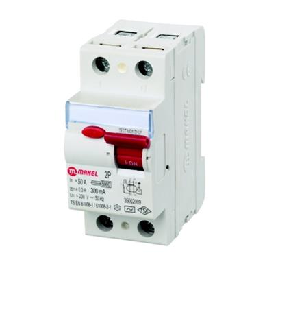 34000010 2 Kutuplu 63A 30mA Kaçak Akım Koruma Şalteri