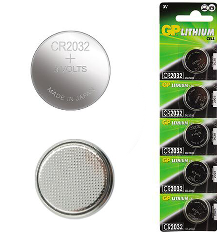 GP CR2032 Lityum Düğme Pil, 3V 5 li Paket