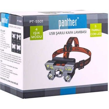 PANTHER PT-5501 USB ŞARJLI KAFA LAMBASI