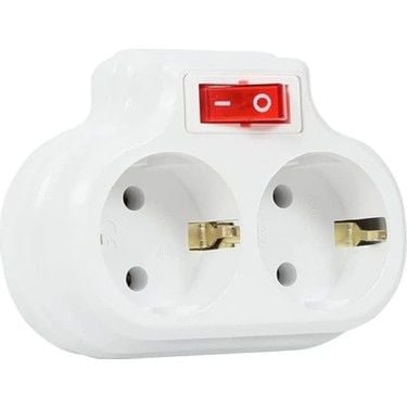 MUTLUSAN İKİLİ ANAHTARLI TOPRAKLI FİŞ-PRİZ BEYAZ