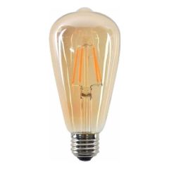 LIGTEX 4W E27 380LM ST64 AMBER LED FLAMANLI RUSTİK AMPUL