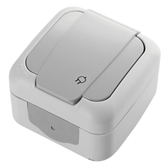 90555508 PALMİYE NEMLİYER TOPRAKLI PRİZ GRİ