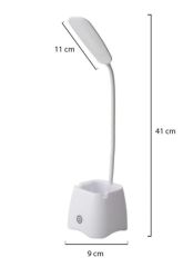 AV-7220 USB ŞARJLI BEYAZ KALEMLİK MASA LAMBASI