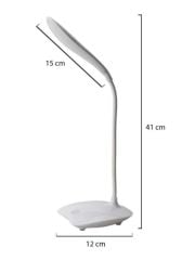 AV-7224 USB ŞARJLI BEYAZ ESNEK GÖVDELİ MASA LAMBASI