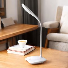 AV-7224 USB ŞARJLI BEYAZ ESNEK GÖVDELİ MASA LAMBASI