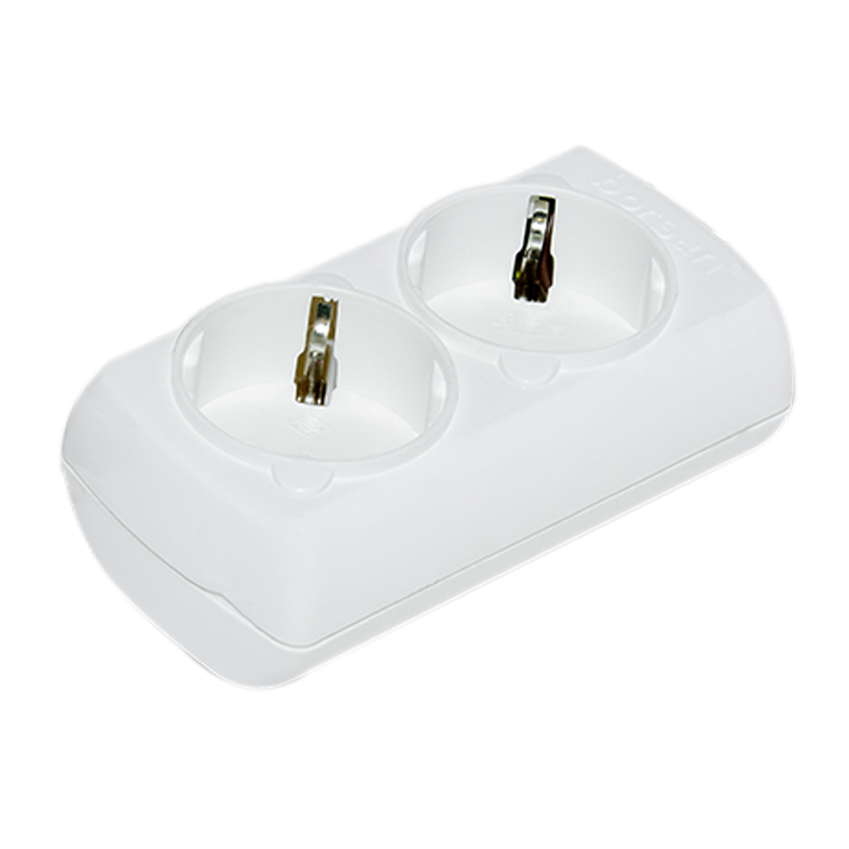 BR-1552-0 İKİLİ KABLOSUZ TOPRAKLI KLEMENSLİ GRUP PRİZ